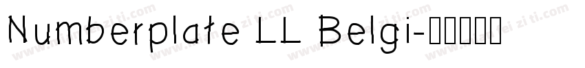 Numberplate LL Belgi字体转换